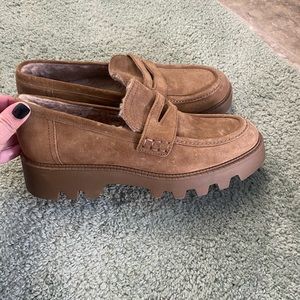 Zara suede loafers